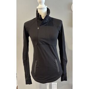 Lululemon Base Runner Reflect Zip Long Sleeve Black Sz 4